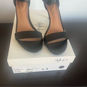 Style & Co. Black Heeled Sandals